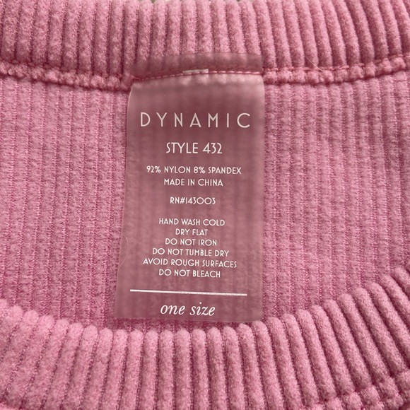 Dynamic • Pink Stretchy Ribbed Seamless High Neck Racerback Tank - Picture 7 of 8